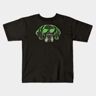 German Shorthaired Pointer Green Neon Shades Kids T-Shirt